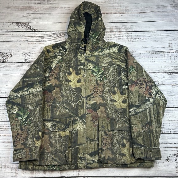 Mossy Oak Jacket Mens XL Camo Hooded Insulated Hunting Coat Break-Up Infinity - Picture 1 of 7